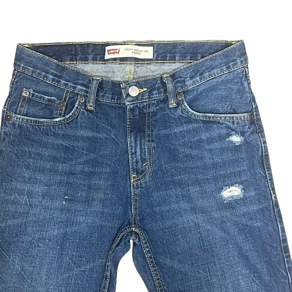 Levi's 502 Jeans Size 16 Regular Taper Size - Tag 28x28 Actual 29X31 Boys or Men - Picture 4 of 12